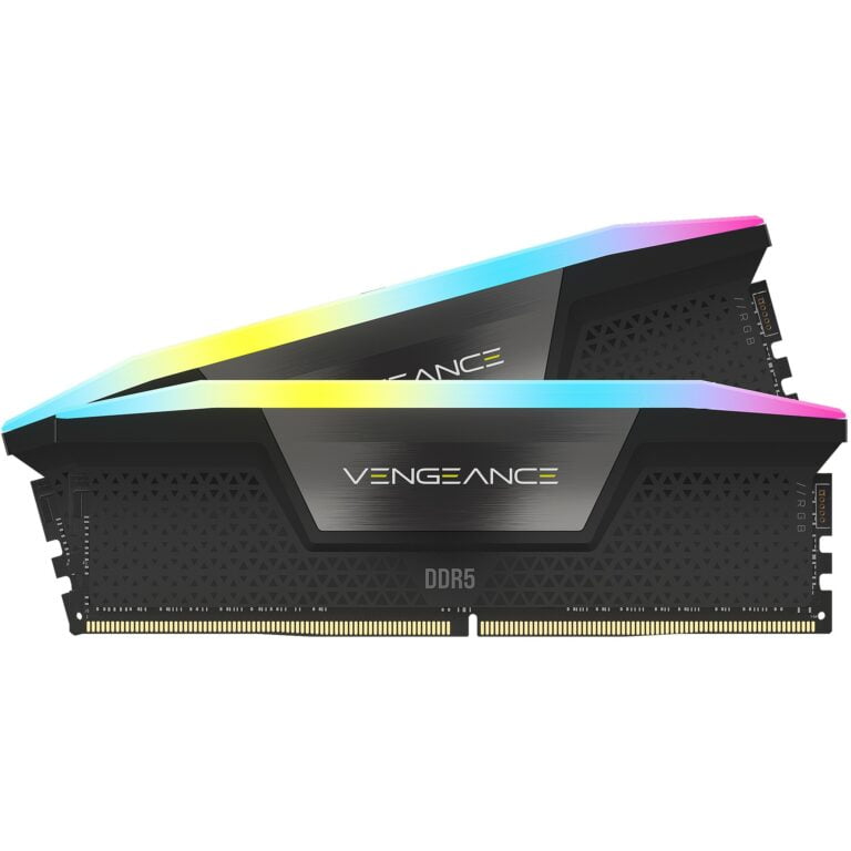 CORSAIR VENGEANCE® RGB 32GB (2x16GB) DDR5 DRAM 5600MHz CL40 Memory Kit — Black