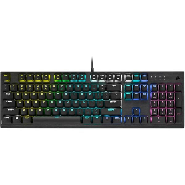 Corsair K60 RGB PRO Mechanical Gaming Keyboard — CHERRY VIOLA — Black