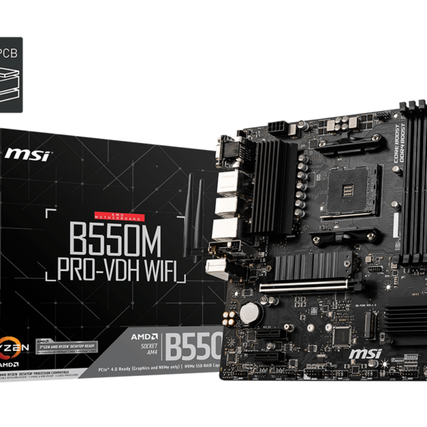 MSI B550M PRO-VDH WIFI AM4 Micro-ATX Motherboard