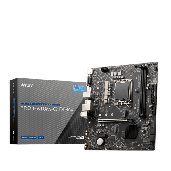 MSI PRO H610M-G DDR4 LGA1700 Micro-ATX Motherboard