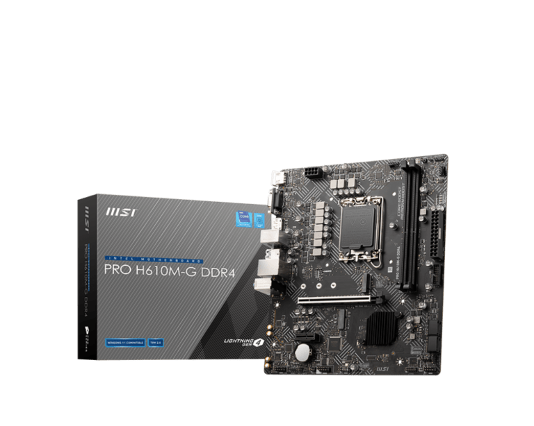 MSI PRO H610M-G DDR4 LGA1700 Micro-ATX Motherboard