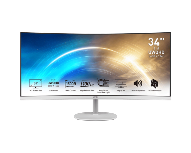 MSI Pro MP341CQW - 34 UWQHD 100Hz Ultrawide Curved Business Monitor