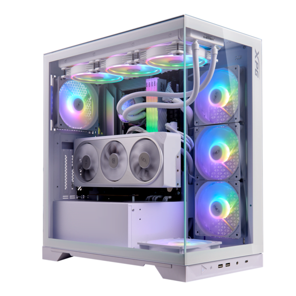 XPG Invader X Mid-Tower ATX Case with 5 ARGB Fans - White