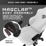 AndaSeat Phantom 3 Leather Gaming Chair – Cloudy White - Image 3