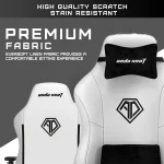 AndaSeat Phantom 3 Leather Gaming Chair – Cloudy White - Image 4