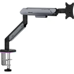 AndaSeat Stealth Pro II RGB Ergonomic Single Monitor Arm - Black Titanium - Image 2