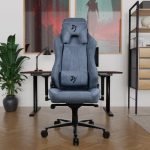 Arozzi Vernazza Soft Fabric Ergonomic Gaming Chair - Blue - Image 6
