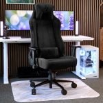 Arozzi Vernazza Soft Fabric Ergonomic Gaming Chair - Pure Black - Image 6