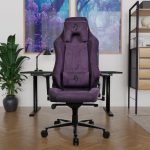 Arozzi Vernazza Soft Fabric Ergonomic Gaming Chair - Purple - Image 6
