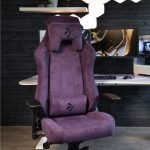 Arozzi Vernazza Soft Fabric Ergonomic Gaming Chair - Purple - Image 7