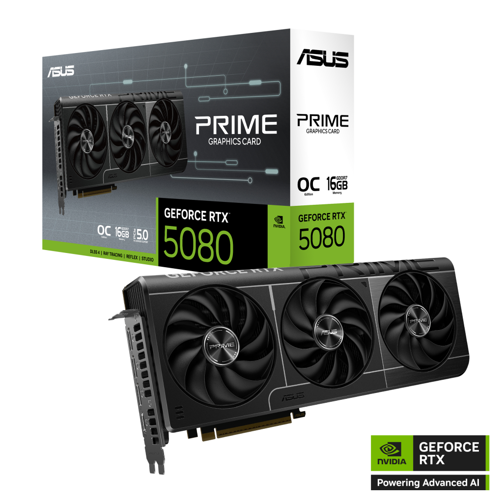 Asus Prime GeForce RTX™ 5080 16GB GDDR7 OC Edition Graphics Card - PC Lab