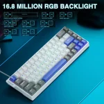 Aula WIN68 HE Max- 65% Wired Gasket-mounted Gaming Keyboard with 8KHz WingChun Magnetic Hall Effect Switch - White Blue - Image 4