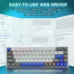 Aula WIN68 HE Max- 65% Wired Gasket-mounted Gaming Keyboard with 8KHz WingChun Magnetic Hall Effect Switch - White Blue - Image 6