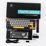 Aula WIN68 HE Max- 65% Wired Gasket-mounted Gaming Keyboard with 8KHz WingChun Magnetic Hall Effect Switch - Grey Yellow - Image 9