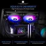 Thermalright Aqua Elite 240 V3 240mm ARGB AIO Liquid CPU Cooler - Black - Image 2