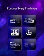 ViewSonic VX2758A-2K-PRO-3 - 27" 2K QHD 240Hz IPS HDR FreeSync Gaming Monitor - Image 2