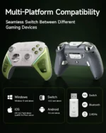 EasySMX D10 Multiplatform Gaming Controller with TMR sticks, Trigger Lock and Charging Dock - Wirtanen Green - Image 3