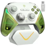 EasySMX D10 Multiplatform Gaming Controller with TMR sticks, Trigger Lock and Charging Dock - Wirtanen Green