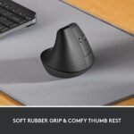 Logitech Lift Vertical Ergonomic Wireless Mouse - Graphite - Image 3