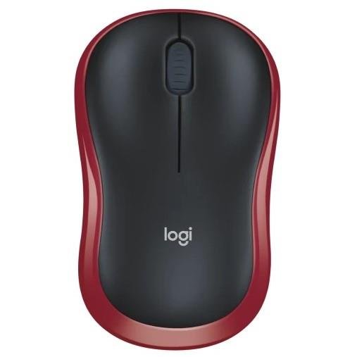 Logitech M185 Compact Wireless Mouse - Red - PC Lab