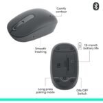 Logitech M196 Bluetooth Wireless Mouse - Graphite - Image 7