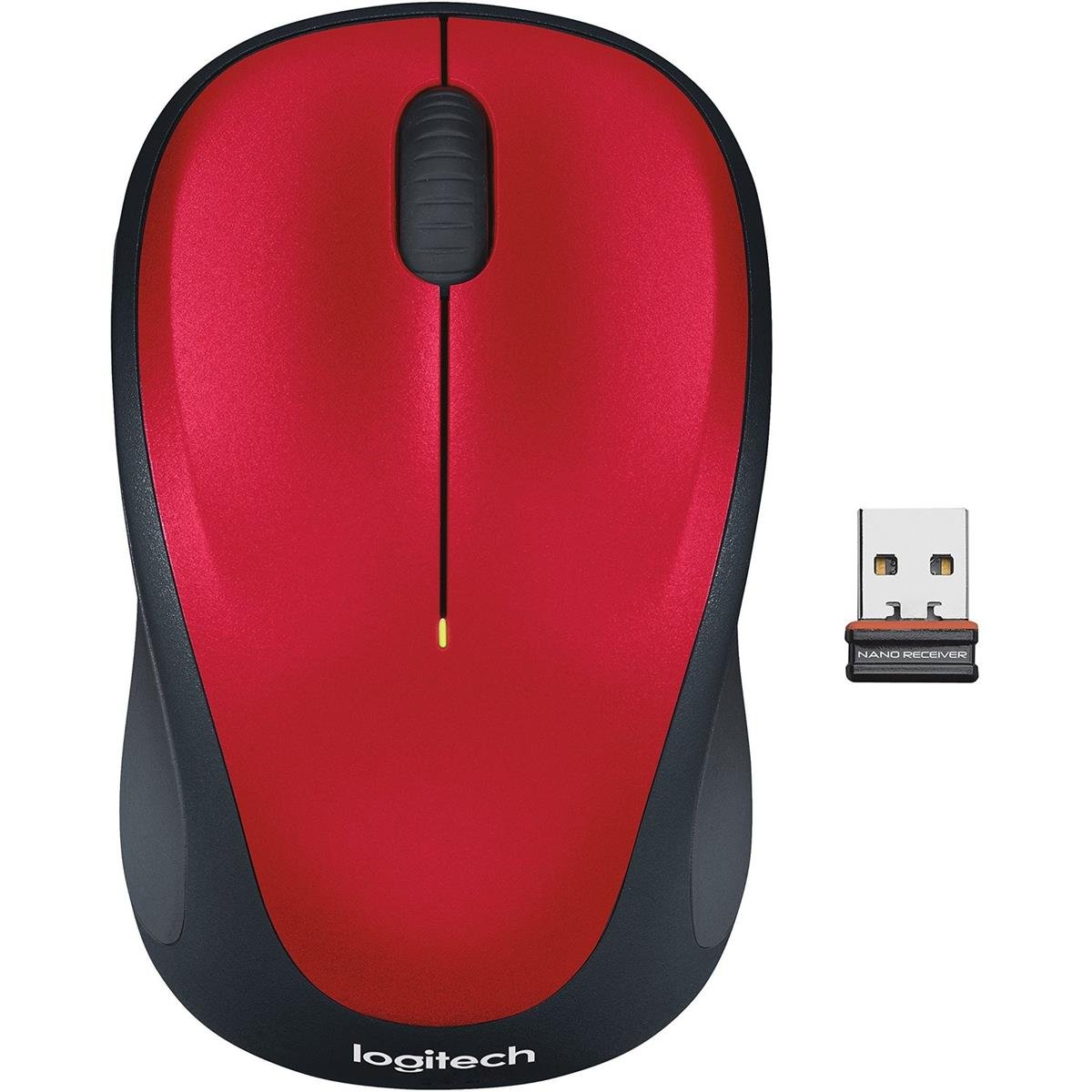 Logitech M235 Wireless Mouse - Red - PC Lab