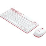 Logitech MK240 Nano Wireless Keyboard Mouse Combo - White / Vivid Red - Image 3