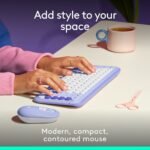 Logitech POP Bluetooth Wireless Mouse with Customizable Emoji - Lilac - Image 3