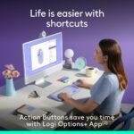 Logitech POP Bluetooth Wireless Mouse with Customizable Emoji - Lilac - Image 5