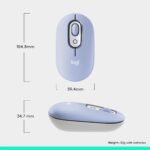 Logitech POP Bluetooth Wireless Mouse with Customizable Emoji - Lilac - Image 8