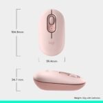 Logitech POP Bluetooth Wireless Mouse with Customizable Emoji - Rose - Image 8