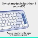 Logitech Pop Icon Keys Wireless Bluetooth Keyboard - Lilac - Image 4