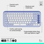 Logitech Pop Icon Keys Wireless Bluetooth Keyboard - Lilac - Image 7