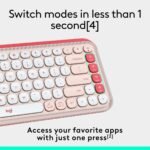 Logitech Pop Icon Keys Wireless Bluetooth Keyboard - Rose - Image 3