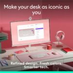 Logitech Pop Icon Keys Wireless Bluetooth Keyboard - Rose - Image 4