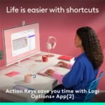 Logitech Pop Icon Keys Wireless Bluetooth Keyboard - Rose - Image 5