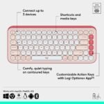 Logitech Pop Icon Keys Wireless Bluetooth Keyboard - Rose - Image 6