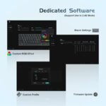 Tezarre TK63 Pro RGB Tri-Mode Wireless Mechanical Gaming Keyboard - Off-White - Image 4