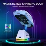 Attack Shark X11 Lightweight Wireless Gaming Mouse with RGB Charging Dock - White - Image 4