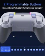 EasySMX X05Pro Multiplatform Wireless Gaming Controller with Quiet Button - White - Image 2