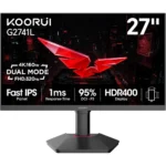Koorui G2741L - 27 Dual-Mode (4K UHD 160Hz & 1080P FHD 320Hz) 1ms IPS HDR400 Gaming Monitor