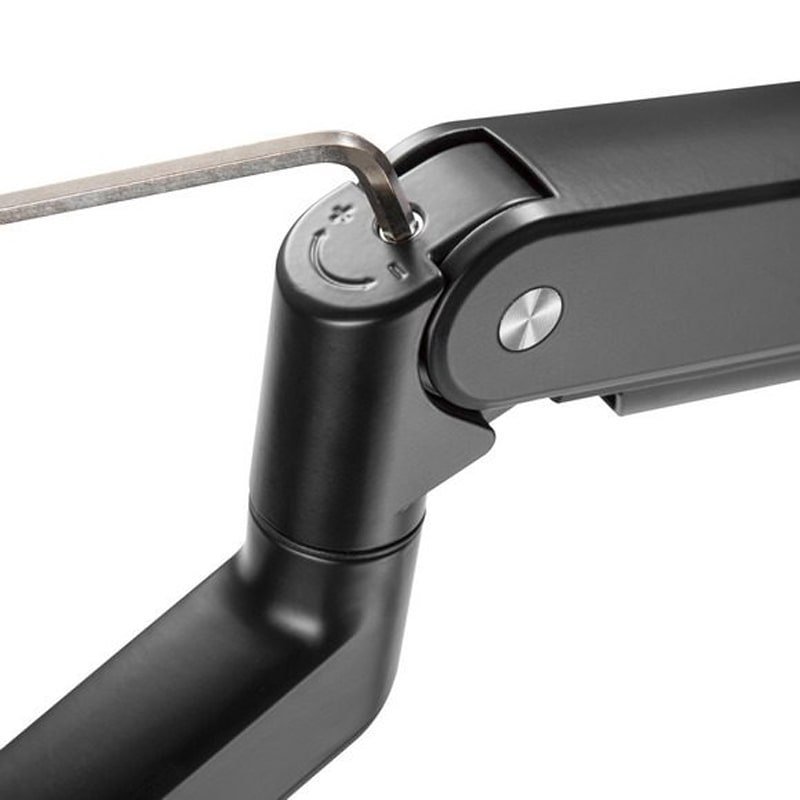 MXG BMA-12U Single Monitor Premium Aluminum Spring-Assisted With 3.0 USB Cable Monitor Arm – Matte Black