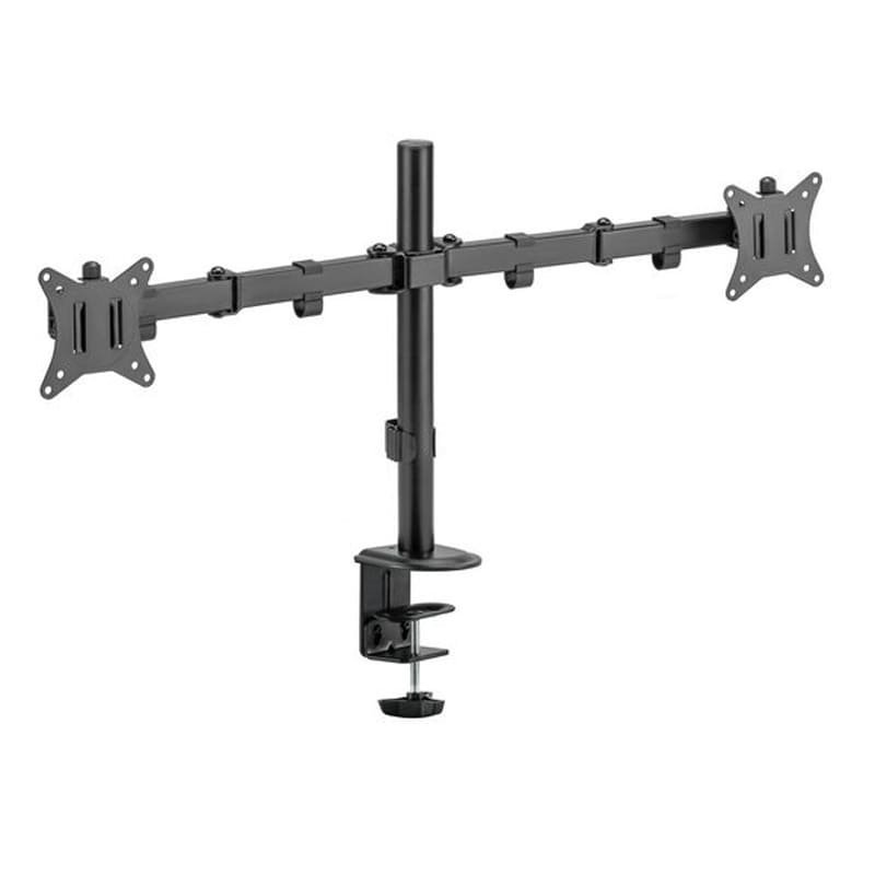 MXG BMA-24P Dual Monitor Steel Articulating Monitor Arm – Matte Black