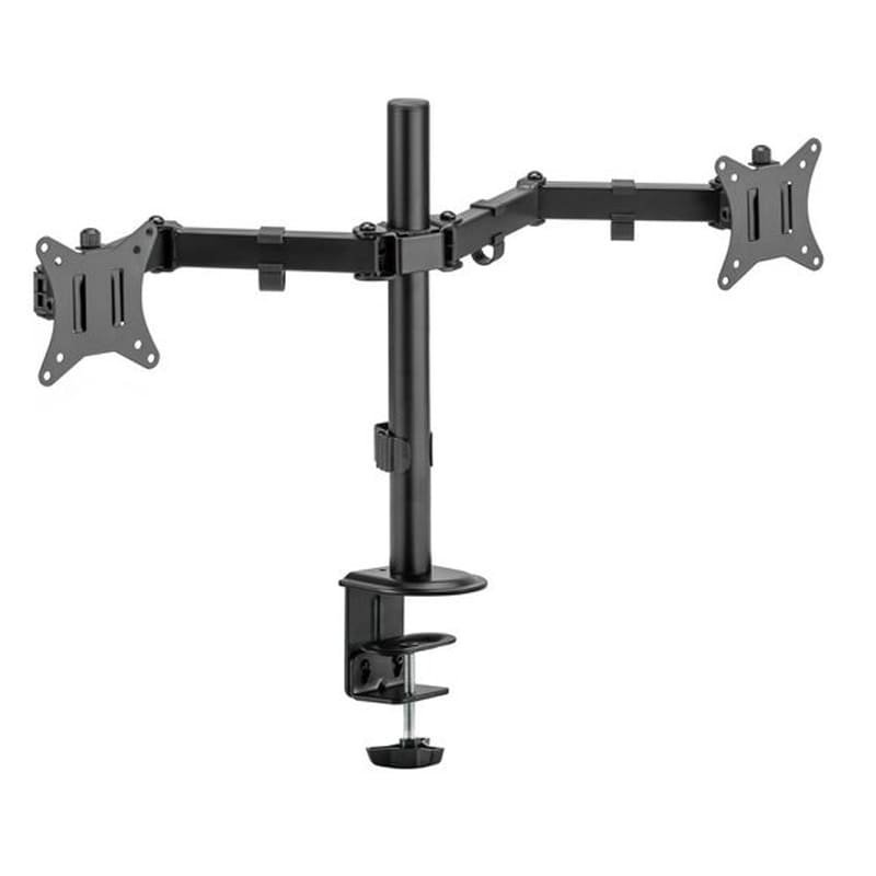 MXG BMA-24P Dual Monitor Steel Articulating Monitor Arm – Matte Black