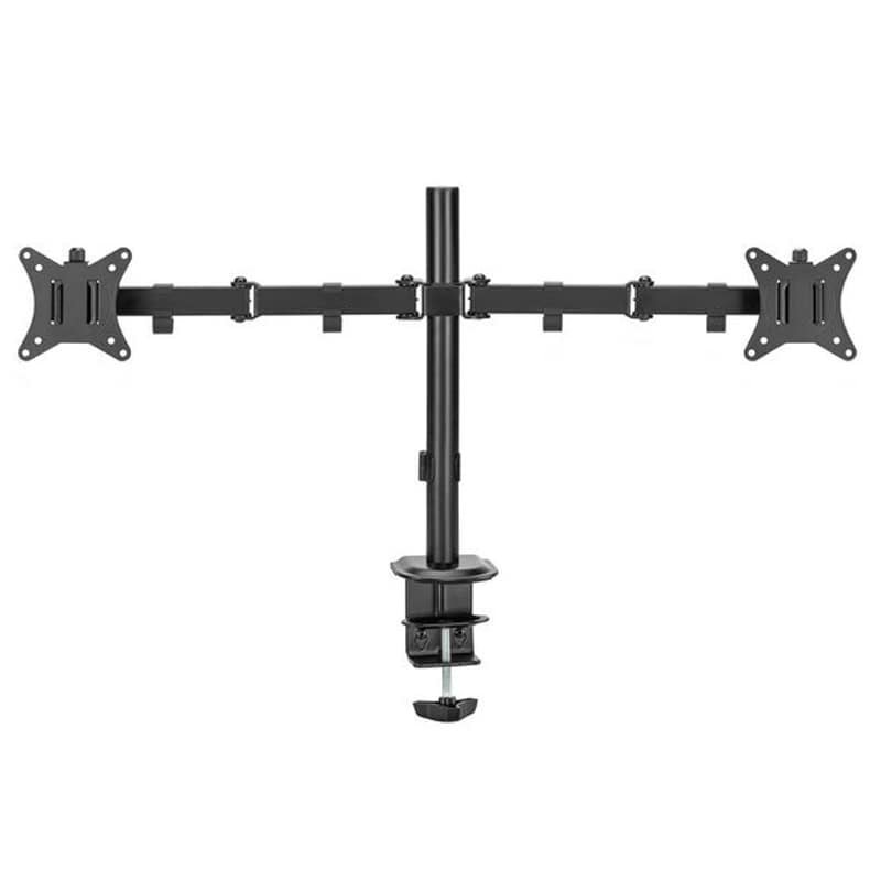 MXG BMA-24P Dual Monitor Steel Articulating Monitor Arm – Matte Black