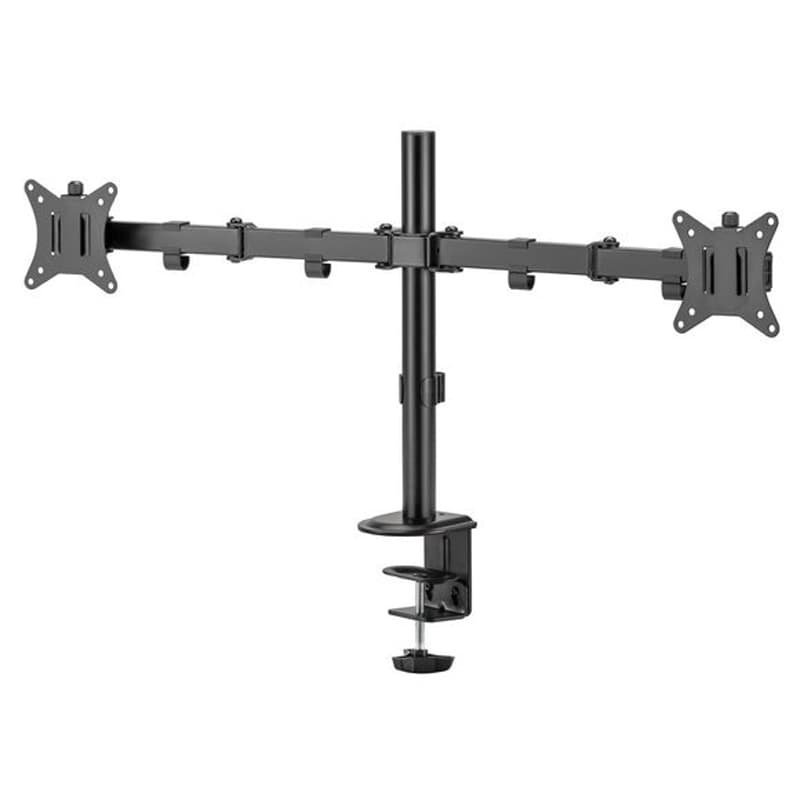 MXG BMA-24P Dual Monitor Steel Articulating Monitor Arm – Matte Black