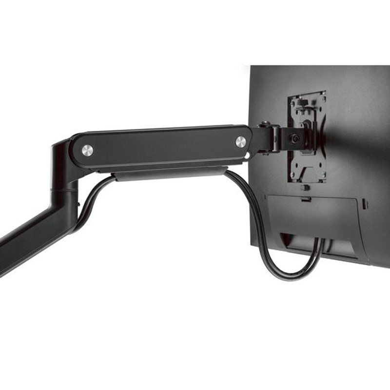 MXG BMA-24U Dual Monitor Premium Aluminum Spring-Assisted With 3.0 USB Cable Monitor Arm – Matte Black