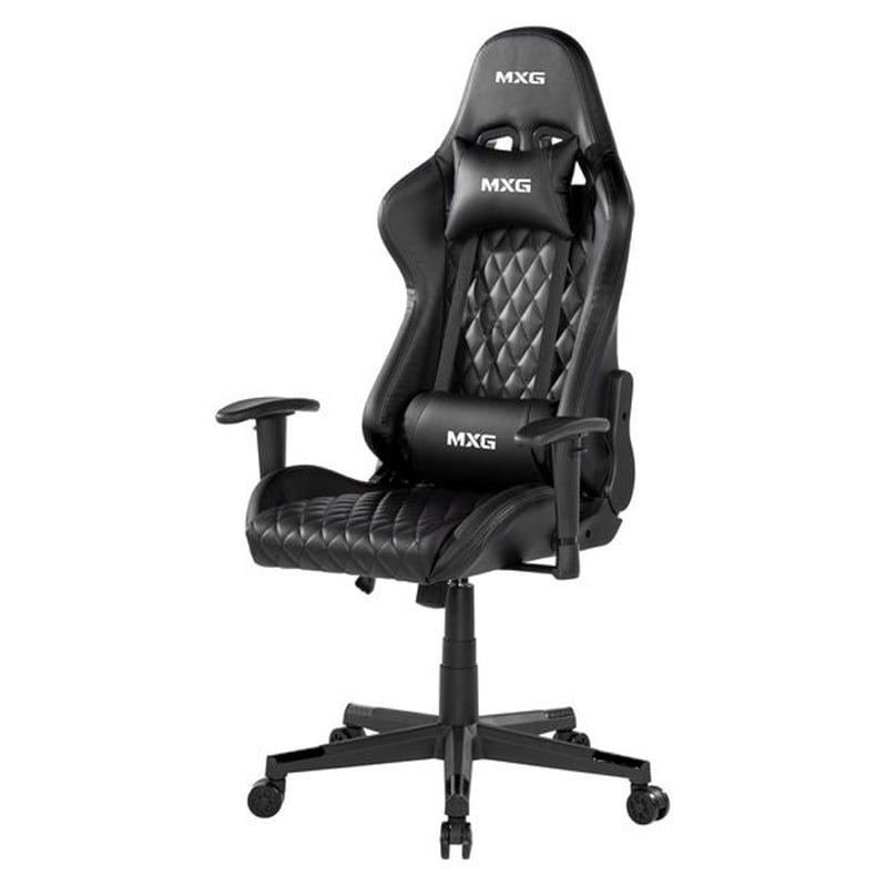 MXG GCH-01 Large Diamond Quilted PU Gaming Chair – Black