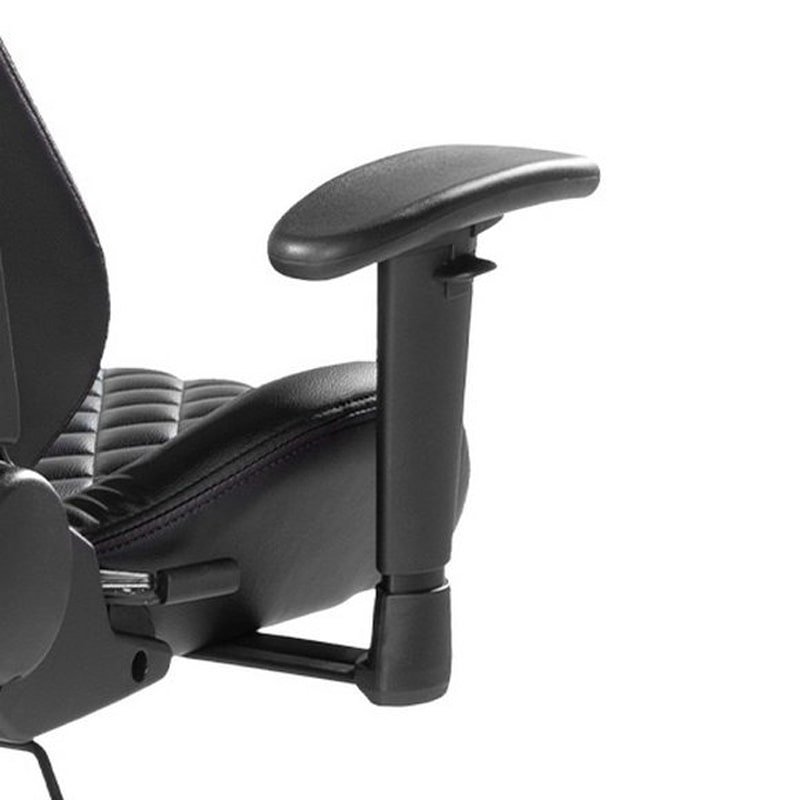 MXG GCH-01 Large Diamond Quilted PU Gaming Chair – Black