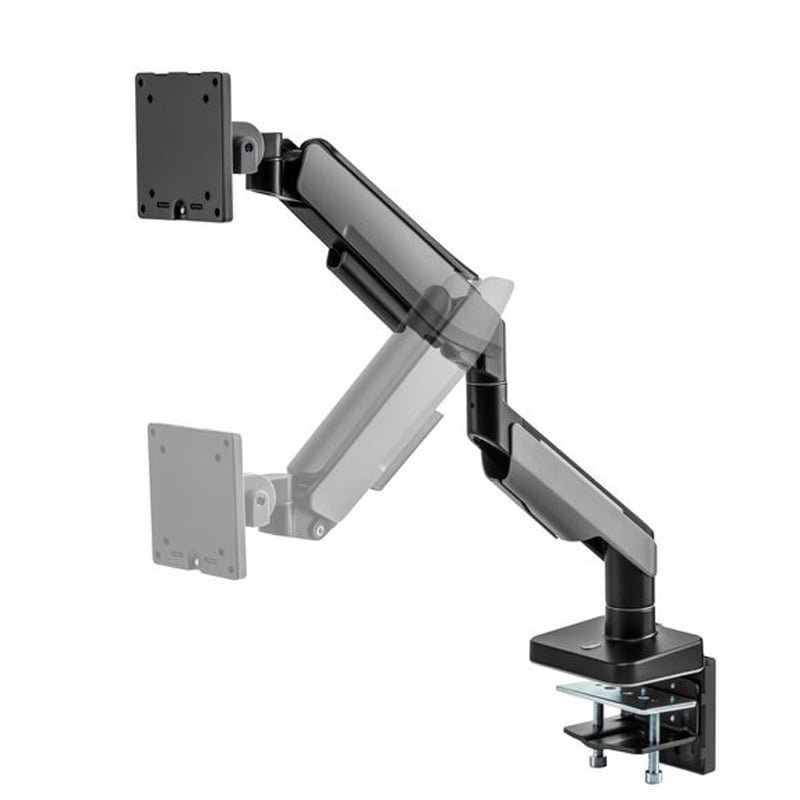 MXG HMA-12R-B Heavy Duty RGB Gaming Monitor Arm – Matte Gray